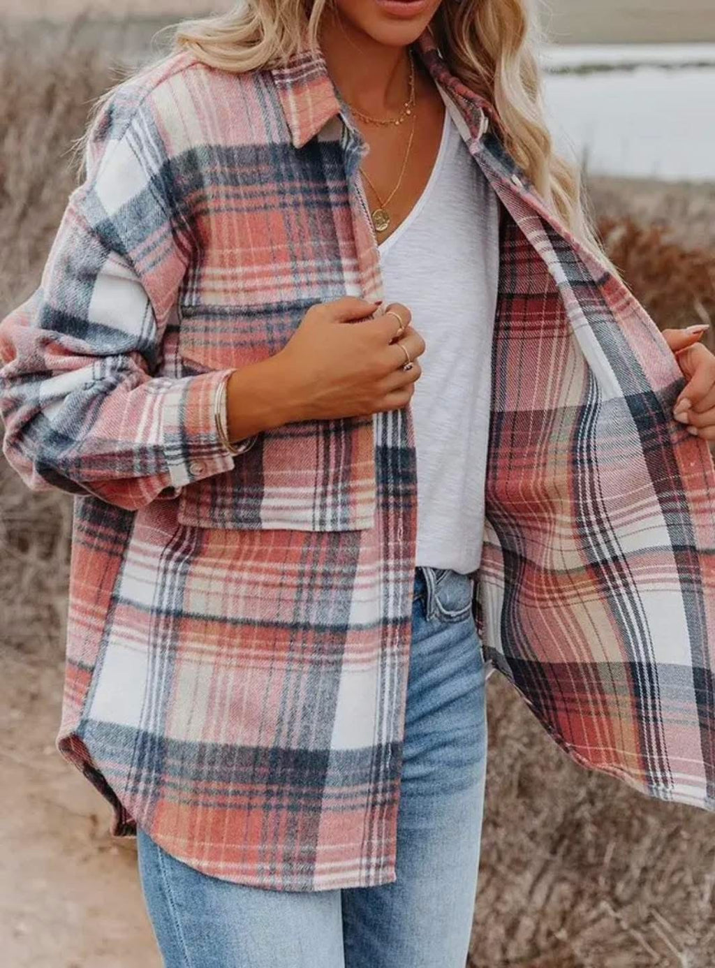 Plaid Shacket Shirt