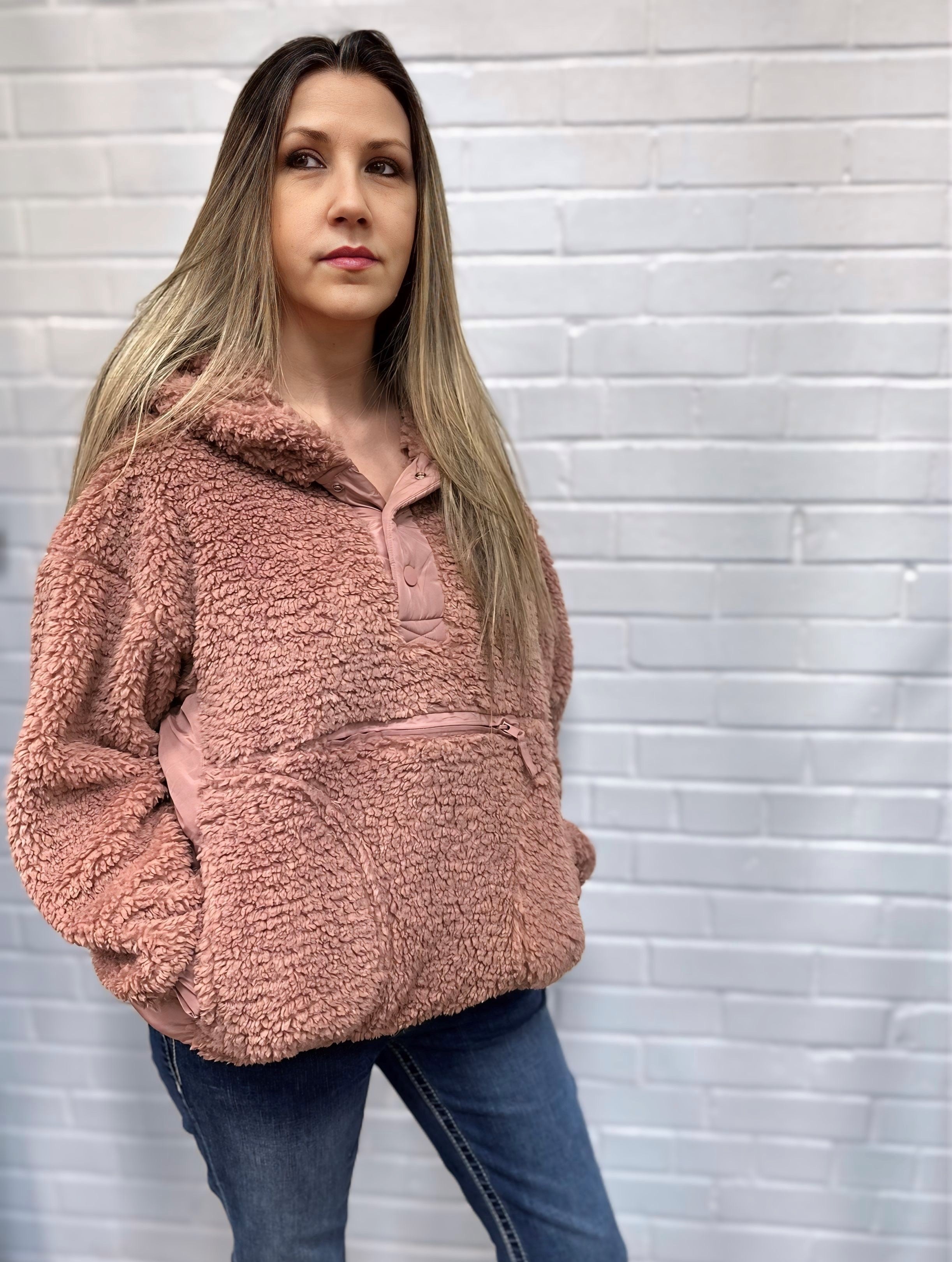 Sherpa Hoodie Pullover