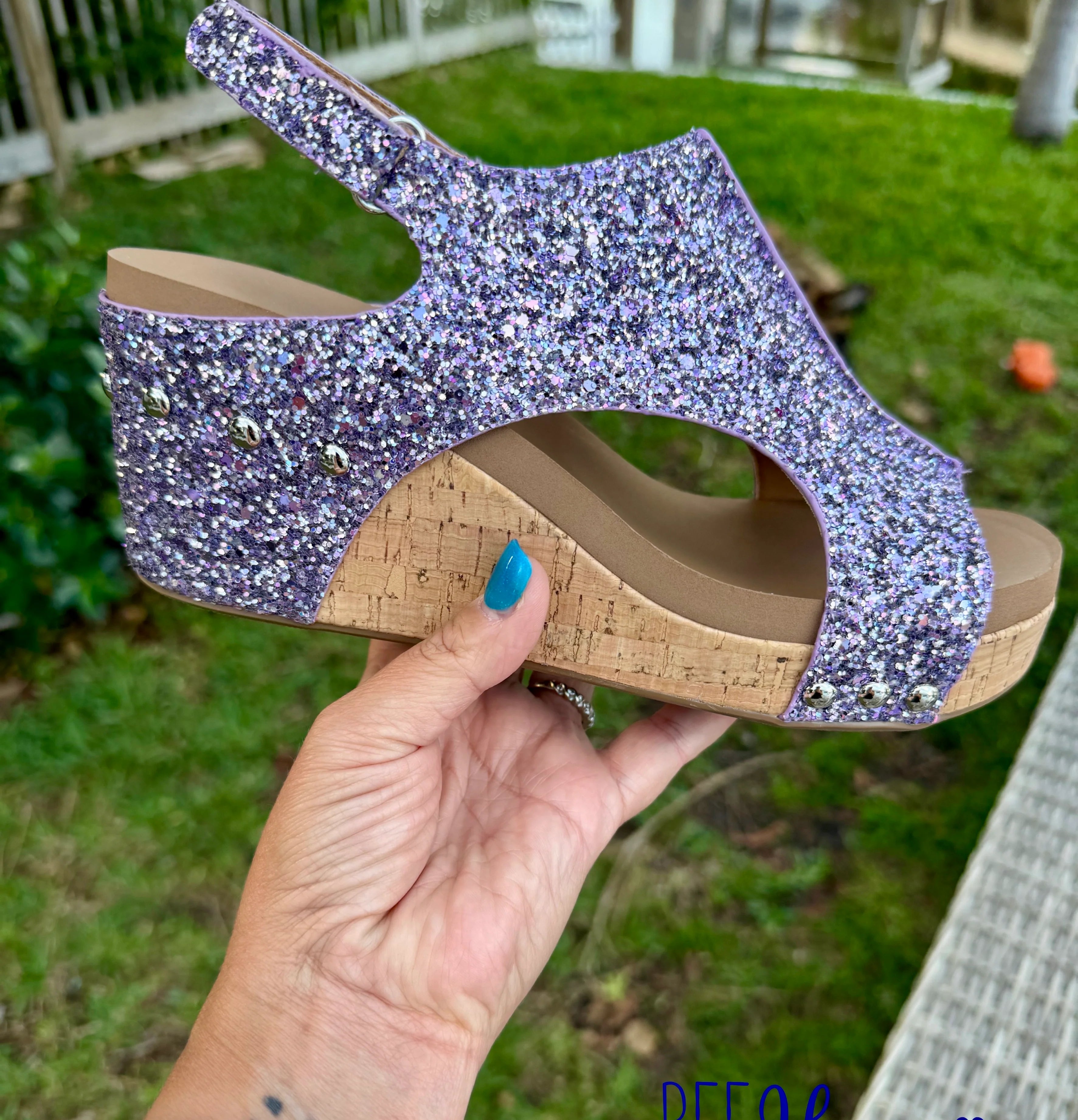 Carley Lavender Glitter  Corky's