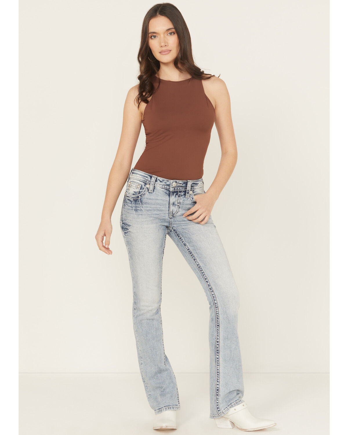 Miss Me Mid Rise Boot Cut Denim Jeans
